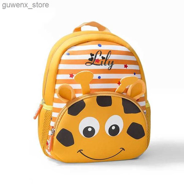 Рюкзаки рюкзак для малыша рюкзак водонепроницаемый дошкольный рюкзак 3d милый мультипликационный школьник для животных для детской коробки для перевозка для мальчиков для девочек Y240411