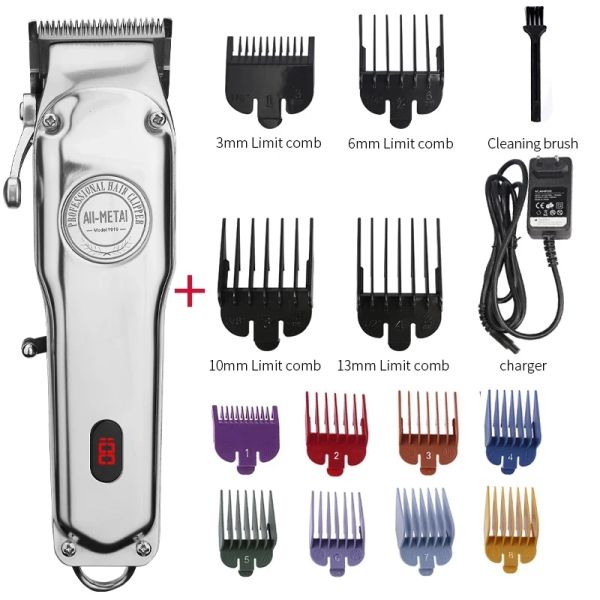 Clippers resuxi 1919 Professioneller elektrischer Haarschneider Allmetal Clipper für Männer Friseur Timmer Schnurloses Haarschneider Maschine wieder aufladbar