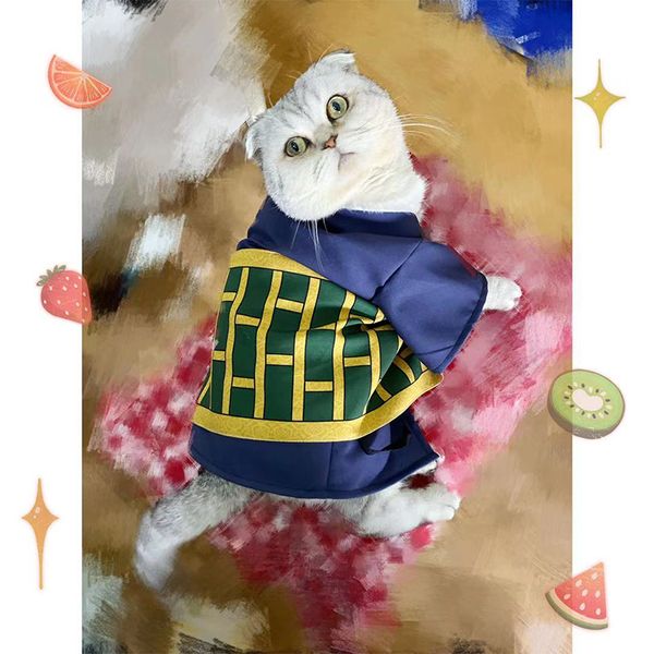 Haustierkleidung Anime Jujutsu Kaisen Geto Suguru Cosplay Cat Dog Kostüm Japanisch Kimono Robe Weihnachten Halloween Haustier Kostüm