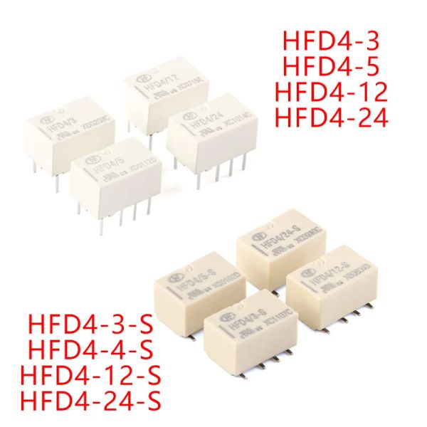 2PCS HFD4-3V 5V 12V 24V 8PIN DIP RELA SR HFD4-3-S HFD4-4.5-S HFD4-5-S HFD4-12-S HFD4-24-S SMD 2A HFD4