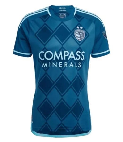 2024 MLS Sporting Kansas City Soccer Maglie da giocatore Versione 2024 2025 Shirt di calcio Casa per adulti Maillot de Fucol Custom Pulido Busio Russell Zusi