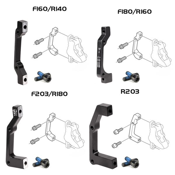 Fratina dell'adattatore per calibro freno a disco MTB 140 160 180 203 mm è PM Accessori per rotore per mountain bike in lega di alluminio