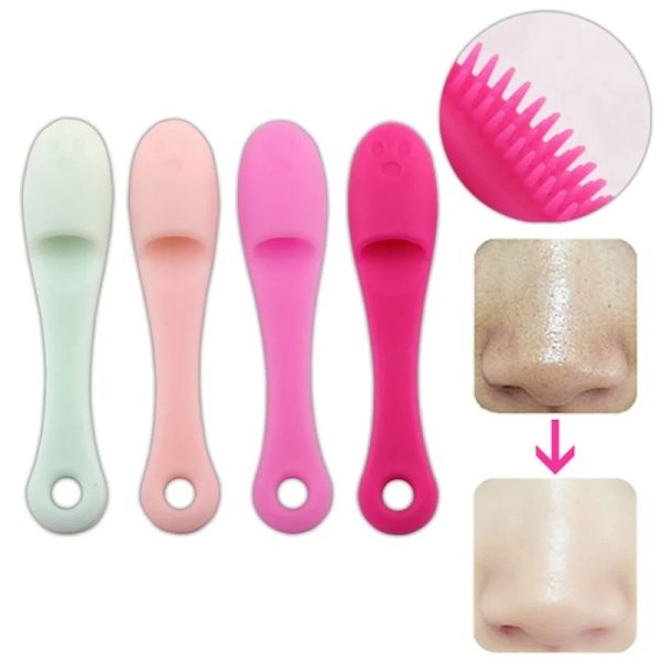 Silikongesichtsreinigung Pinsel Gesichtsreiniger Poren Reiniger Peeliser Peeliser Gesichtsbeschrub Waschpinsel Hautpflege Fingerform TSLM2