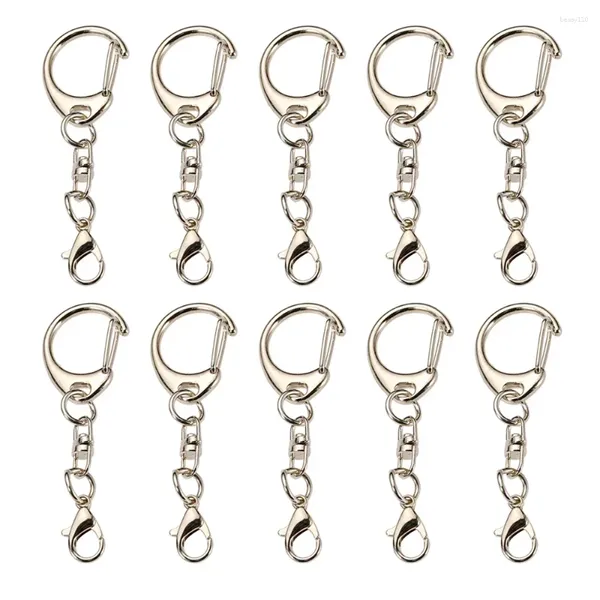 Chaves 20pcs de lagosta -chave anel de chave de 57 mm Chave de forma Cancho do conector para jóias DIY Fazendo achados de acessórios para a cadeia