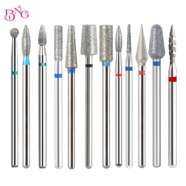 2pcs/Set Diamond Maniküre Bohrer Bits Gel Polnisch Remover Schneidmittel Nagel Nagelhaut Bohrer für elektrische Bohrer -Nagelzubehör -Werkzeuge