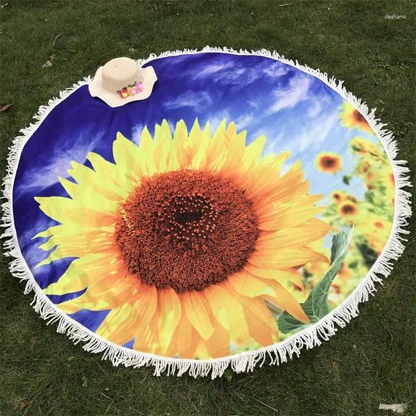 Tappeti tappeti girasole tappetino stampato muro di arazzi sospeso per la decorazione yoga hippie spiaggia