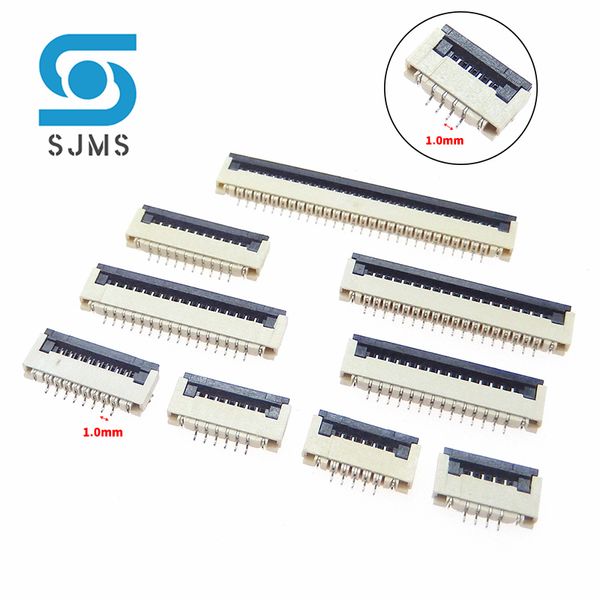 10pcs 0.5mm 1mm Pitch FPC FFC Clamshell Soketi Düz Kablo Konektörü 4P 5P 6P 8P 10P 12P 14P 16P 20P 22P 24P 30P 34P 40P 50