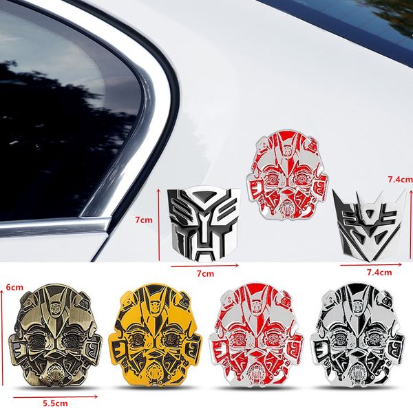 Styling Auto Nickel Nickel Sticker Transformers Autobot Transformers Adesivo in lega di zinco Emblema del badge automatico per decorazione per laptop per telefoni cellulari