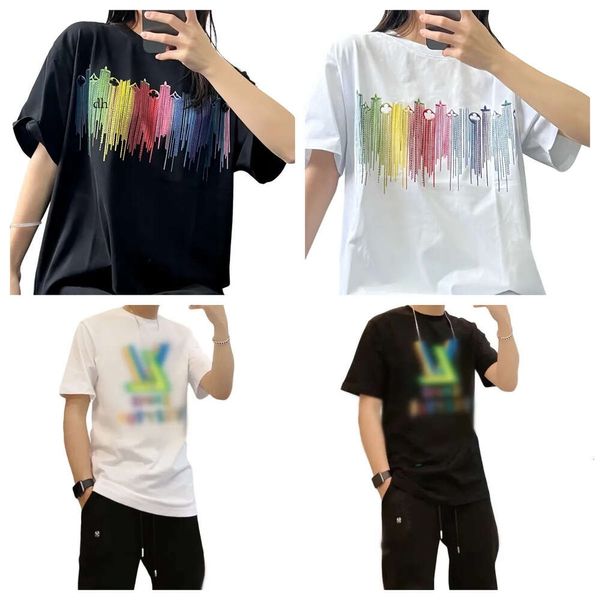 2024 Erkek Tişört Tasarımcı Gömlek Erkekler Tshirt Adam Siyah Tee Kadın Giysileri Tişörtler% 100 Pamuk Kısa Kollu Göğüs Üçgen Kakil Tees Moda Tshirts 739