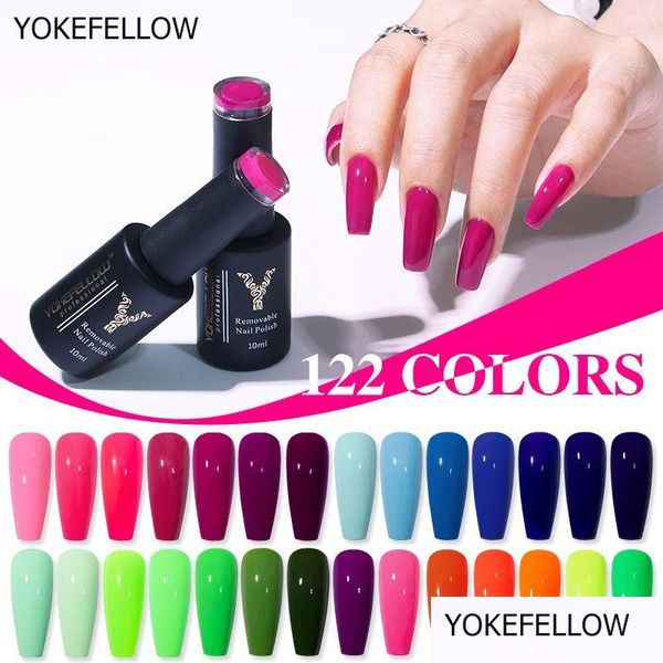 Kits de arte unhas gel Gel Yokefellow 2022 New Color 10ml Polish semii permanente de verniz de base