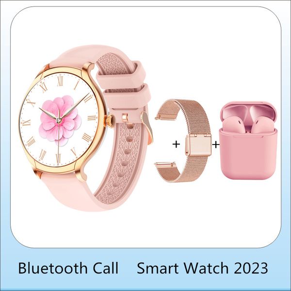 SmartWatch Women Bluetooth Ответ вызовы водонепроницаемые IP67 Custom Diales 1.39INCH IPS Touch Scence Smart Watch Corean Support 2023