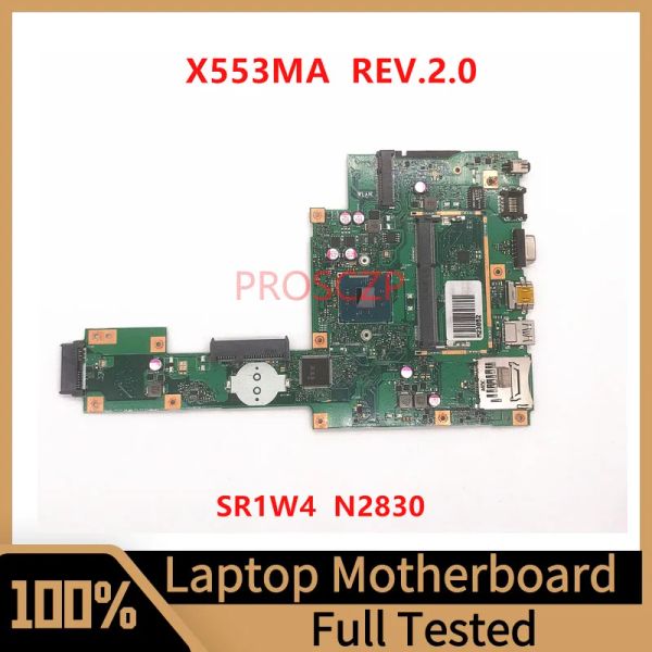 Placa -mãe X553MA Rev.2.0 PrainBoard para o laptop Asus placa -mãe PN: 60NB04X0MB1800 COM SR1W4 N2830 CPU 100% Testado completo, funcionando bem