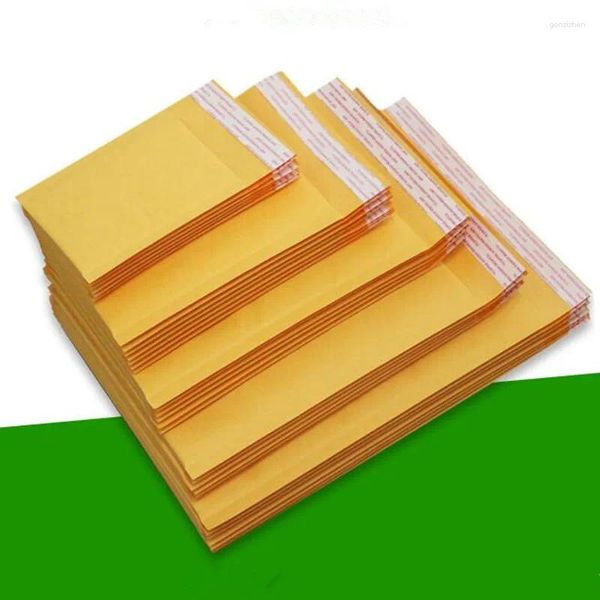 Borse di stoccaggio 10pcs/lotto Kraft Bubble Invive per spedizione Courier Waterproof Packaging Mailer Borse buste imbottite