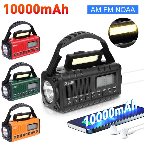 Radio 10000MAH Multifunktion Radio FM/ AM/ NOAA Tragbare Handkurbel Radiowetterwetter Radio Notfall -Taschenlampe Power Bank