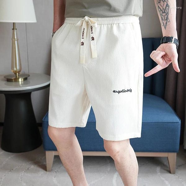 Shorts's Shorts Sumpi per uomini Abiti di alta qualità Abiti casual coreani Casuali Slip Fit Knee Long Short Homme 3xl