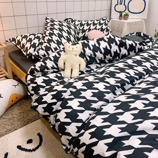 Orangenbären Bettwäsche Set Duvet Cover Kissenbezüge Bett Leinen für Jungen Mädchen Kinder Single Twin Full Queen Süßes Kawaii Bettblatt Set Set