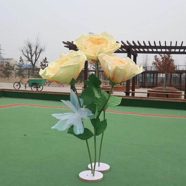 Декоративные цветы Высококачественное симуляция PE Rose