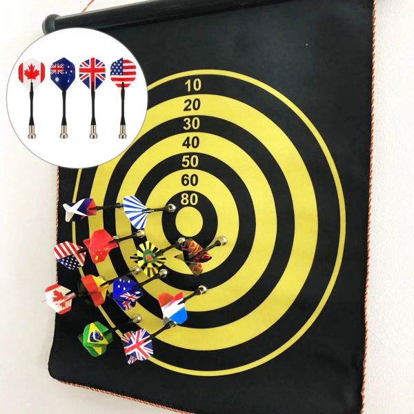 12 -pcs Stahlspitze Fliege Spielzeug schweres Magnetspielzeug Flagge Dart Flugsicherer Flügel Dart