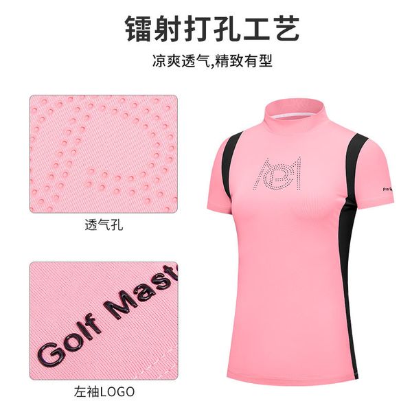 T-shirt femminili da golf da golf sport sport per leisure estate maniche corte abiti elasticità rapida asciutta yf559 all'ingrosso