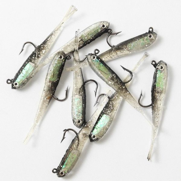 3pcs weicher Köder Schattenschwanz 70 mm mit Hakenfisch künstlich Silikon Fischgabel Schwanz Wels Köder Fischerei Tackle Multi-Color