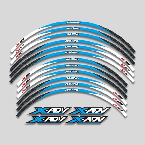 Accessori per motociclette Wheels Adesivo per le decalcomanie decorative per pneumatici a strisce riflettenti set per Honda X-ADV750 X ADV750 XADV 750