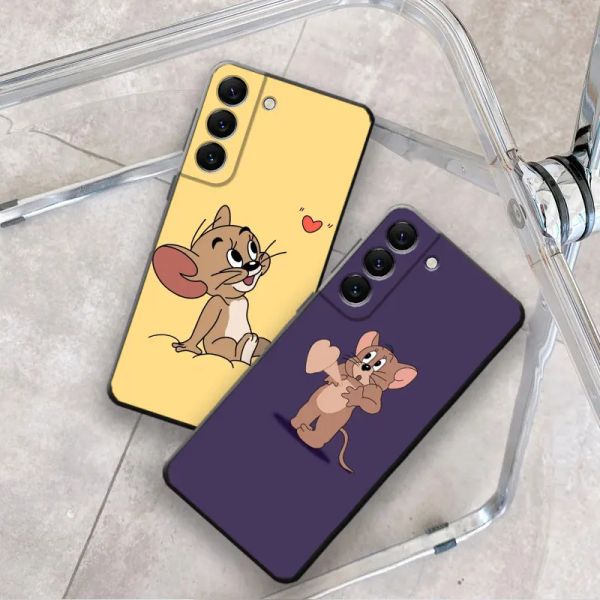 Samsung Note 20 S23 S22 S21 Ultra Galaxy S20 FE S10 S10E Silikon Kılıfları Çift Selfie Tom ve Jerry