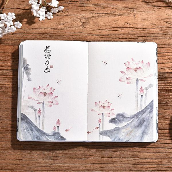 Notebooks colorido notebook chinês ilustração antiga ilustração 32k diário diário de cadernos de esboços de esboço
