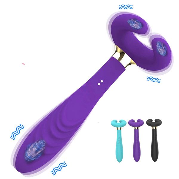 10 Frequência Penetração dupla Anal Dildo Butt Plug Plug Vibrator para homens Prostate tire em casais de brinquedos sexy de pênis vagina adulta