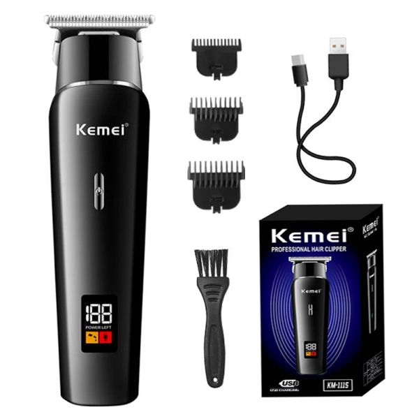 Aparadores kemei1113 aparador de cabelo para homens barba trimer profissional cortador de cabelo profissional eletrônica de cabelo de cabelo de cabelo de cabelo barbeador barbeador