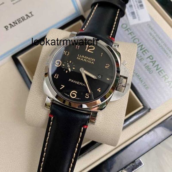 Luxus für Herren mechanische Uhr Uhr Original gebrauchter Schalter Genauer Größe 46 mm genaue Jobmarke Italien Sport Armbanduhren