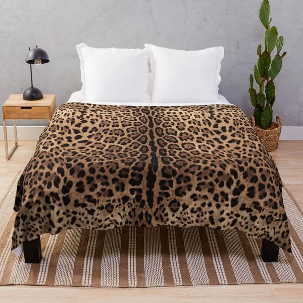 Leopardendruck Hautwurf Decke Sofa Quilt Polar Decke Manga