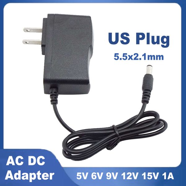 US American Standard DC 12V 1A Adattatore Alimentatore 6V 9V 5V 1000MA 110V-240 V Converter AC/DC Adattatore 5.5*2.5 Caricatore USA Plug