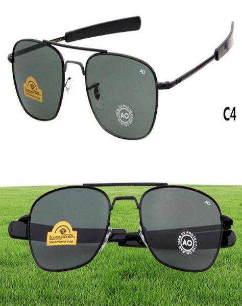 Whalsbrand New Ao American Optical Pilot Sunglasses Оригинальные пилотные солнцезащитные очки Ops M Army Sunglasses UV400 с бокалом Case1668206