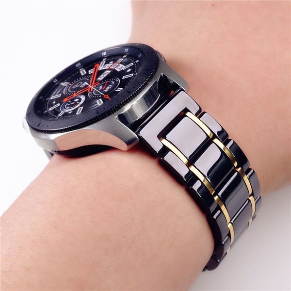 Cingcio in acciaio in ceramica da 20 mm per Samsung Galaxy Watch Active2 22mm Amazfit Watch3 Huawei GT Pro Watch Bracciale Bratta