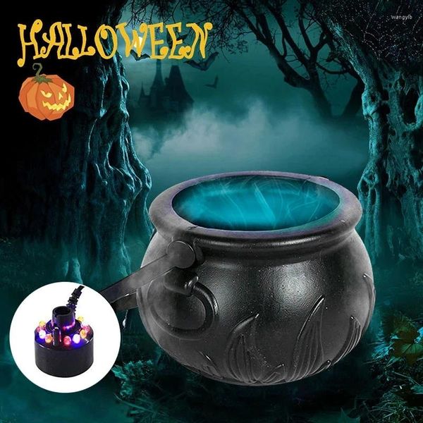 Decorazione per feste Halloween Witch Pot Smoke Machine Mistr Mist Maker Fogger Funtana Fogatto che cambia decorazioni fai -da -te