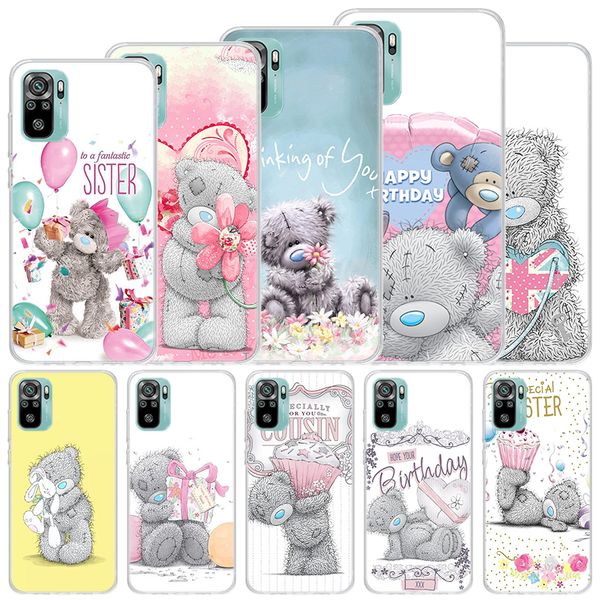 Teddy me to you ceso soft per xiaomi redmi nota 11s 10s 12 11 10 coperchio telefono 11t 11e pro plus 9 9s 8 8t 9t 7 shell coque