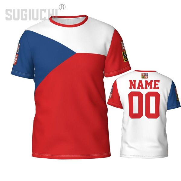 Benutzerdefinierte Namensnummer Tschechische Republik Flagge Emblem 3D T-Shirts für Männer Frauen Tees Jersey Team Fußballfans Geschenk T-Shirt