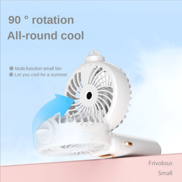 Digital Dobing Spray Refrigere Fan Handheld Usb Recarregável Telefone Fã de Suporte de Mini Mini Fan