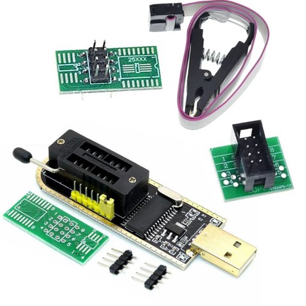 CH341A Комплект 24 25 серии серии EEPROM FLASH BIOS USB Программический модуль SOIC8 SOP8 Тестовый зажим для EEPROM SOIC8 93CXX / 25CXX / 24CXX