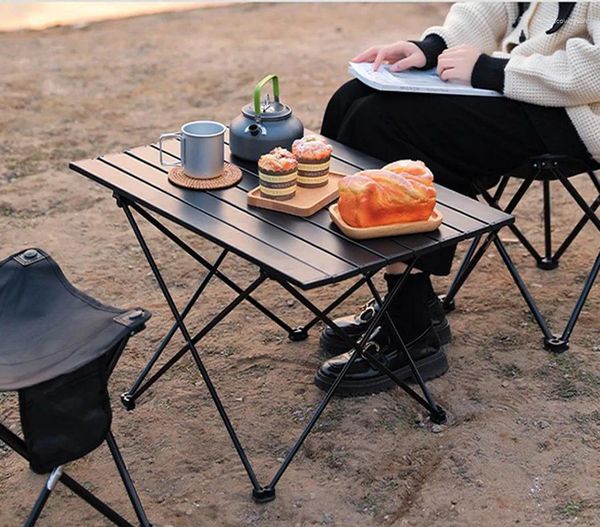 Mobili da campo esterno campeggio in alluminio in lega pieghevole tavolo pieghevole multifunzionale barbecue picnic stallo all'ingrosso