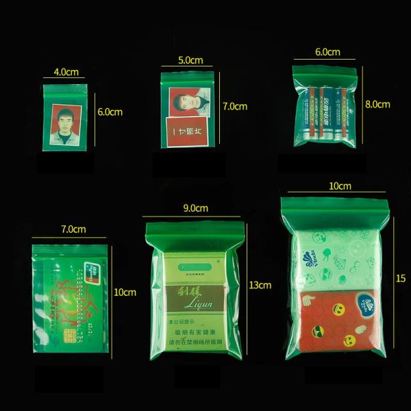 TETP 100pcs giallo/rosso/verde/blu/arancione con chiusura a zip Accessori Card Gioielli display Retail Metary Packaging Mini Plastic Bag