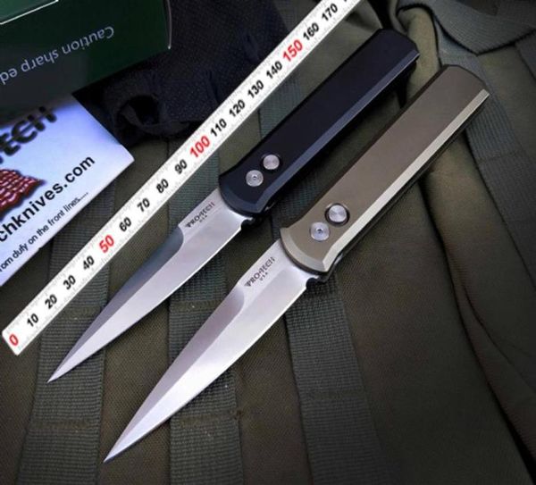 Protech Godfather 920 Azione singola autodifesa tattica pieghevole di caccia pieghevole tasca da coltello da campeggio da campeggio coltelli da caccia di Natale 7754357