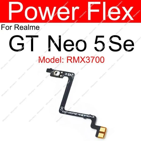 Für Realme GT 2 3 5 GT NEO 3 3T 5 5SE -Lautstärkerei -Flex -Kabel auf Ausschalten der Stromlautstärke Flex Ribbon