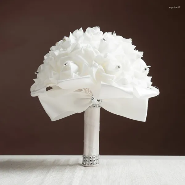 Fiori decorativi matrimoni fiore artificiale da sposa fiore da sposa centratavola ricamato a palla gily home party