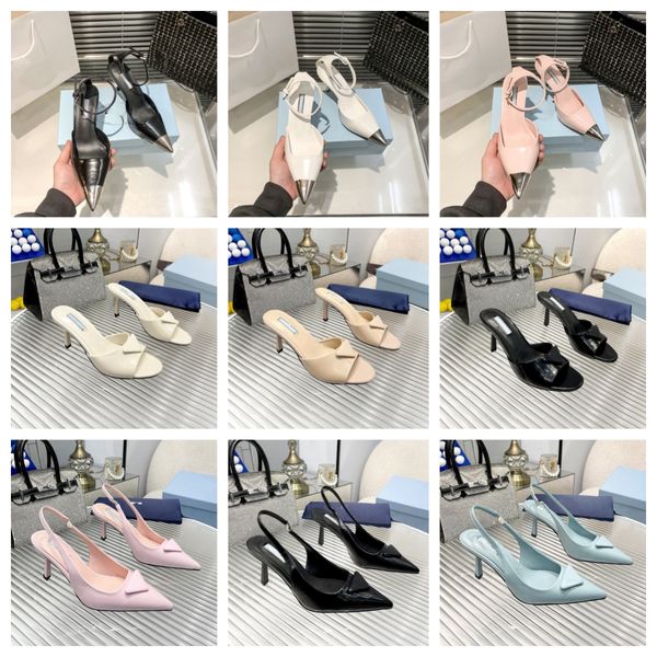 Designerschuhe Frauen Sandalen Velvet Schuhe Sandalen Party Hochzeitsschuhe Flachboden Pantoffeln scharfe spitze dreieckige Knopf formelle Sandalen modische High Heels