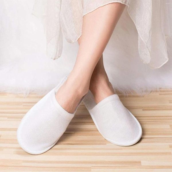 Slippers 20pcs descartáveis Fechados para homens e mulheres El Home Shoes Guest White