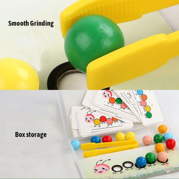 Matching Abbinatura di perline di clip in legno di legno per le gocce di legno per bambini che pensano puzzle puzzle per bambini di buon movimento allenamento di giocattoli educativi