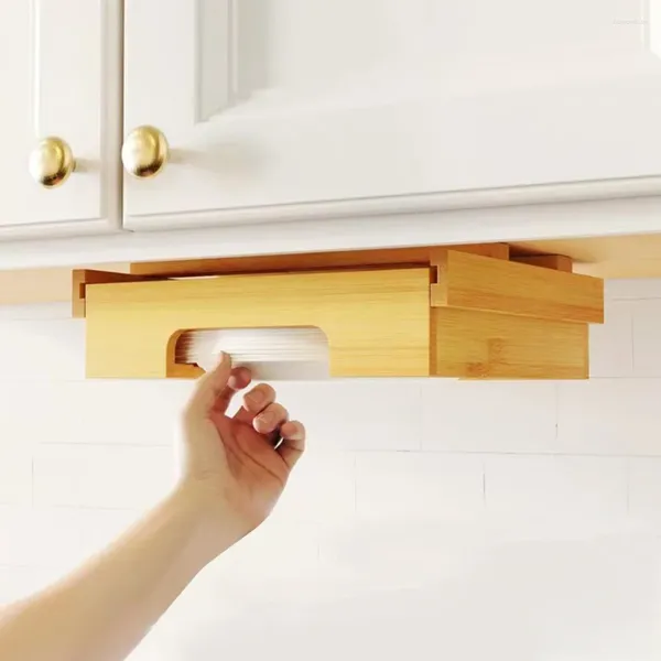 Armazenamento de cozinha Placas de papel de bambu de 10 polegadas dígitos sob placa de bancada do suporte do armário para vertical