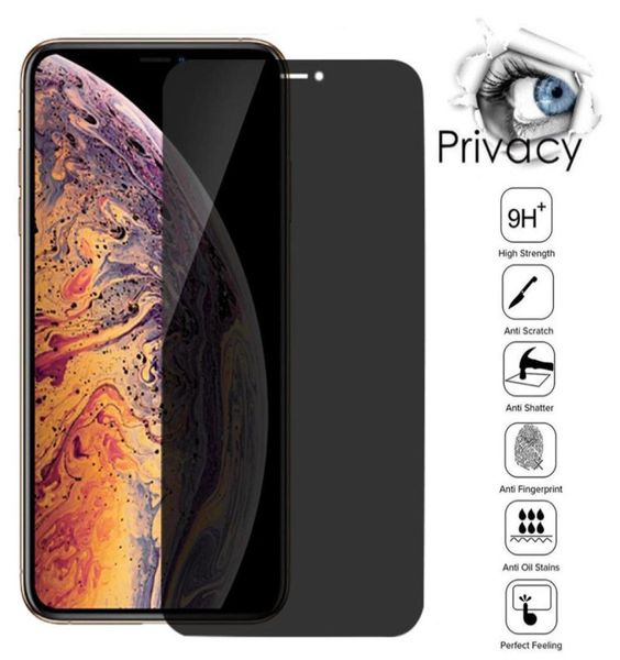 Anti -Spionage -Temperaturglas für iPhone 13 12 Mini 11 Pro XS MAX X XR Privacy Screen Protector 7 8 6 6S plus SE 20205061620