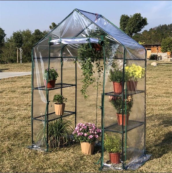 Vokanda-Greenhouse com quadro, estrutura de plantio ao ar livre, ferramentas de jardinagem agrícola, entra em casa, 143x73x195cm